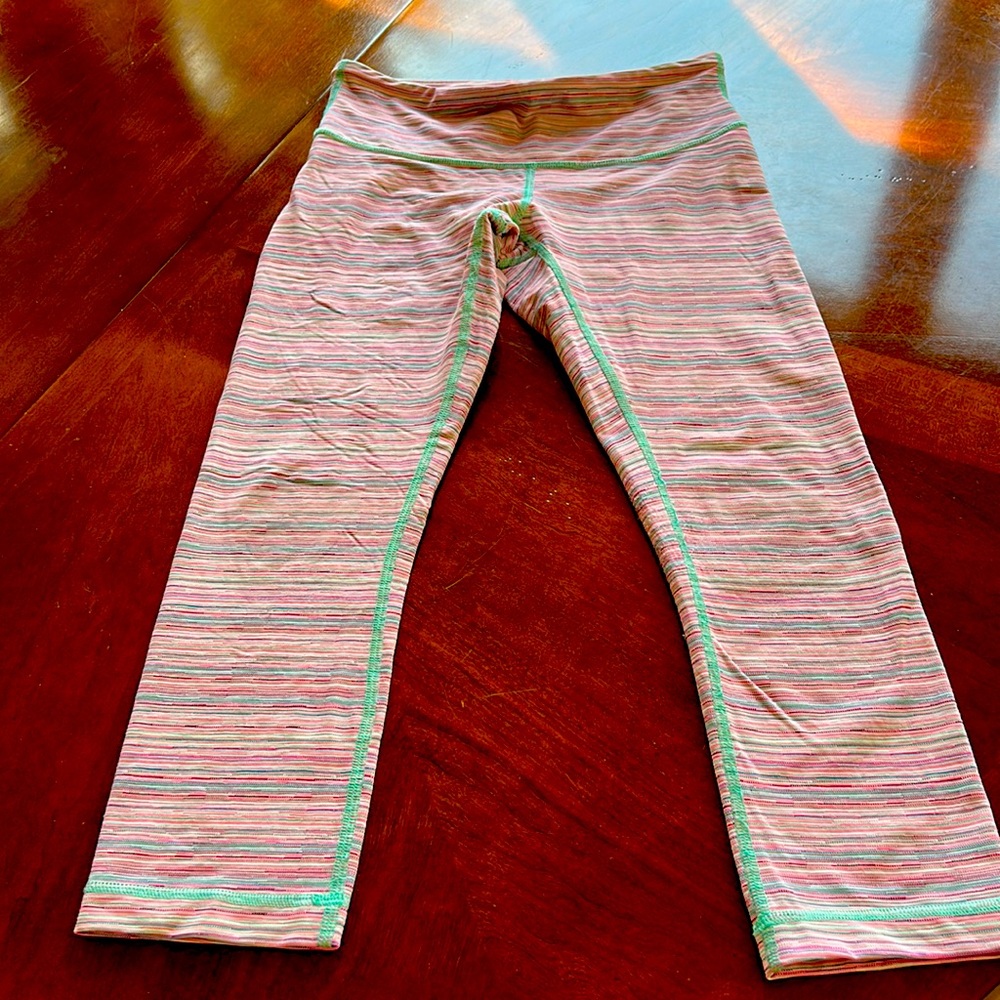 Lululemon, size small, pink, multicolor, crop leggings
